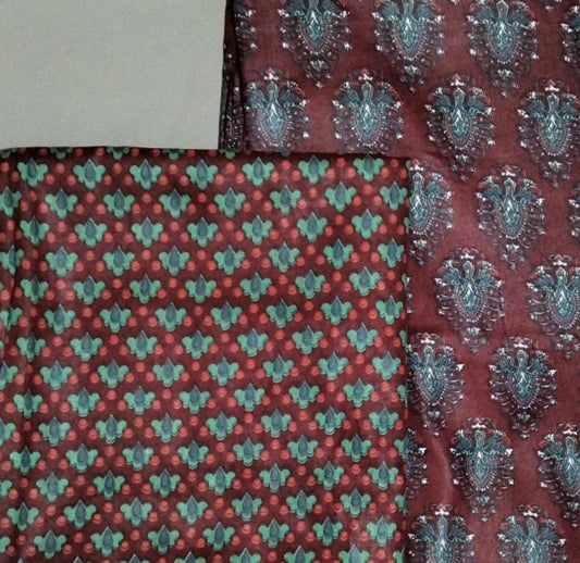 Premium Airjet Digital Printed 2 Piece Unstitched (Shirt + Trouser)